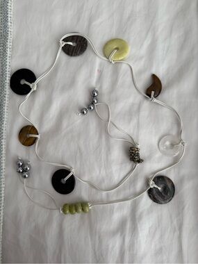 Handmade Multi stone leather beaded belt
